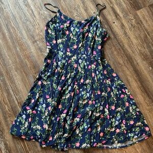 Floral navy blue sundress